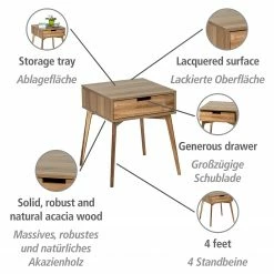 WENKO Beistelltisch Acina II - Akazie massiv -Wohnzimmermöbel boutique en ligne 1000260957 210423 13364600228 DETAILS P000000001000260957