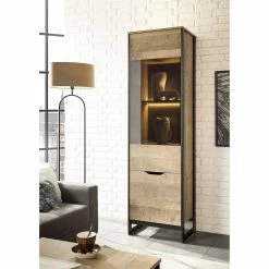 Red Living Standvitrine Cocody - Eiche Montana Dekor / Grau 11 Red Living Standvitrine Cocody - Eiche Montana Dekor / Grau -Wohnzimmermöbel boutique en ligne 1000261310 210426 09125400005 MOOD DETAILS P000000001000261310 mood