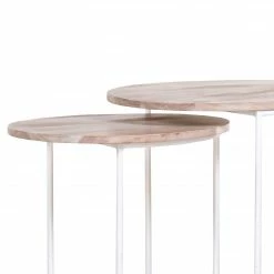 Norrwood Beistelltisch Bayardo (2er-Set) - Mango massiv / Metall - Mango Hell / Weiß -Wohnzimmermöbel boutique en ligne 1000261415 210430 11580400011 MOOD DETAILS P000000001000261415 mood