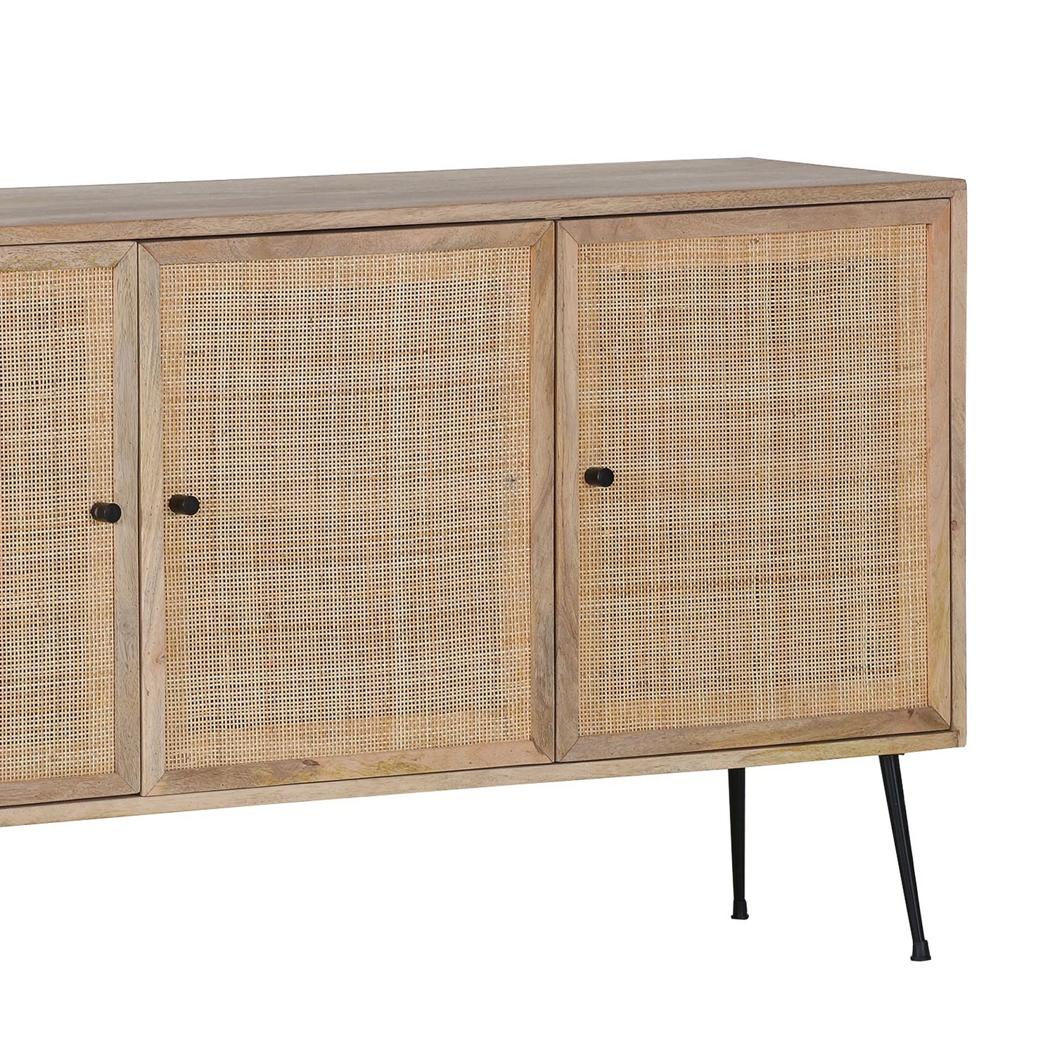Naturoo Sideboard Maardu - Rattan / Mango massiv - Beige / Mango 4 Naturoo Sideboard Maardu - Rattan / Mango massiv - Beige / Mango – Bild 4