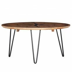 Red Living Couchtisch Zaruma III - Mango massiv / Metall - Mango / Schwarz