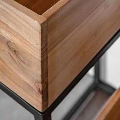 Red Living Beistelltisch Uulu I - Akazie massiv / Metall - Akazie / Schwarz -Wohnzimmermöbel boutique en ligne 1000261448 210430 12003100123 DETAILS P000000001000261448