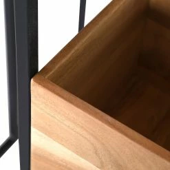 Red Living Beistelltisch Uulu I - Akazie massiv / Metall - Akazie / Schwarz -Wohnzimmermöbel boutique en ligne 1000261448 210430 12003200124 DETAILS P000000001000261448