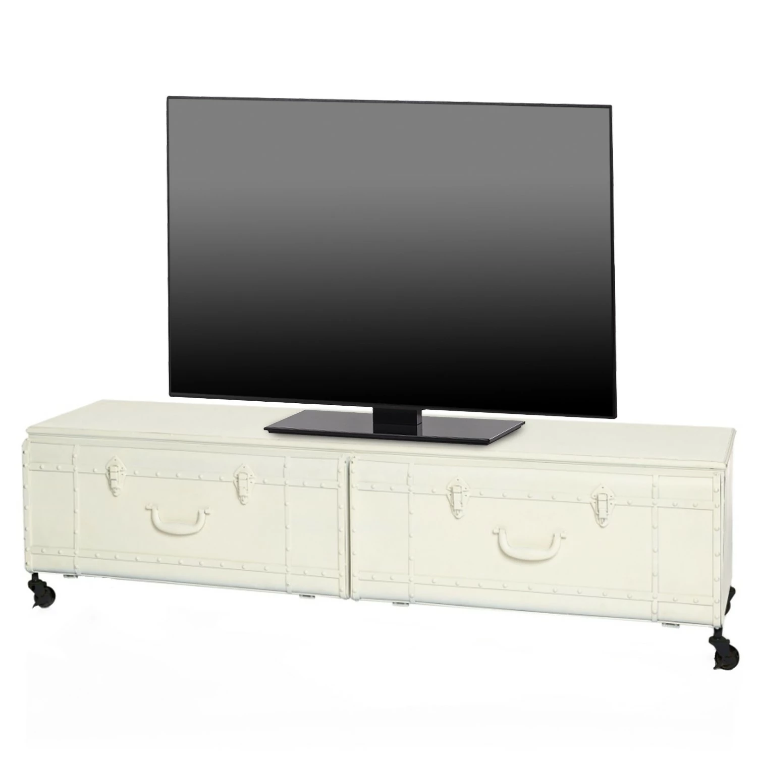 Loftscape TV-Lowboard Vebret - Metall - Cremeweiß 1 Loftscape TV-Lowboard Vebret - Metall - Cremeweiß