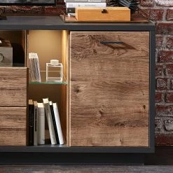 Red Living Wohnwand Batey II (3-teilig) - Haveleiche Dekor / Graphit -Wohnzimmermöbel boutique en ligne 1000261853 210618 12261100006 DETAILS P000000001000261853