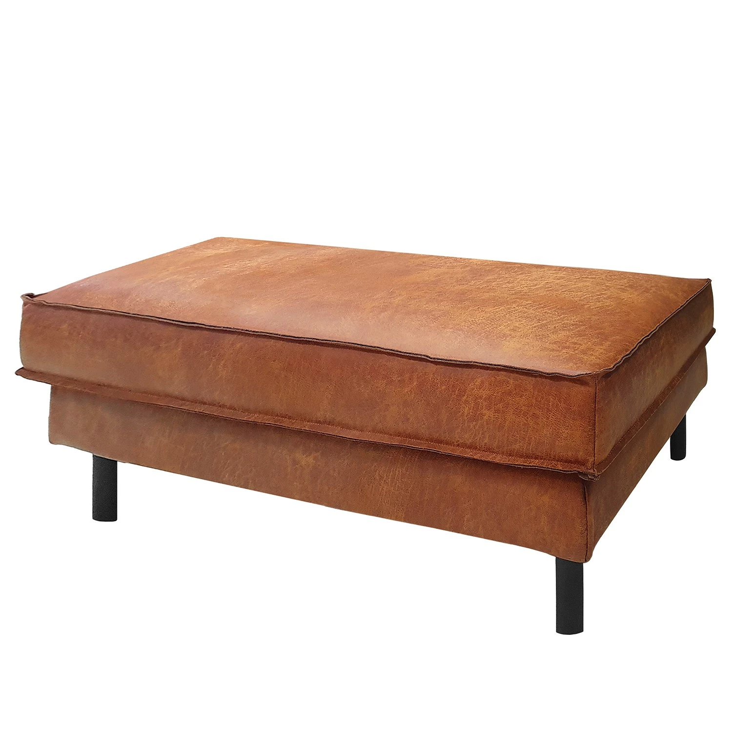 Ars manufacti Polsterhocker FORT DODGE - Antiklederlook - Microfaser Yaka: Cognac 1 Ars manufacti Polsterhocker FORT DODGE - Antiklederlook - Microfaser Yaka: Cognac