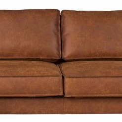 Wohnlandschaft FORT DODGE - Antiklederlook - Microfaser Yaka: Cognac - Longchair davorstehend rechts / Ottomane links - Mit Hocker -Wohnzimmermöbel boutique en ligne 1000262009 210428 13325700096 DETAILS P000000001000262009