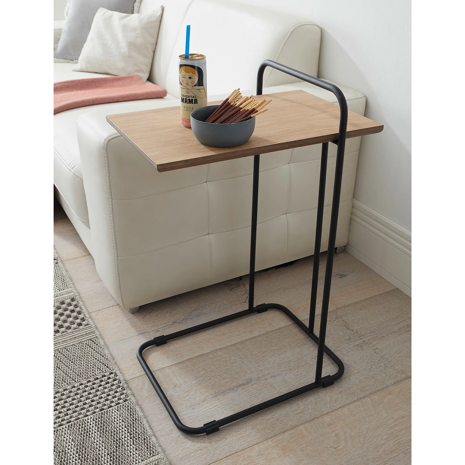 Naturoo Beistelltisch Mustvee - Echtholzfurnier / Metall 2 Naturoo Beistelltisch Mustvee - Echtholzfurnier / Metall – Bild 2