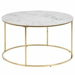 Red Living Couchtisch Ballenita - Glas / Metall - Gold