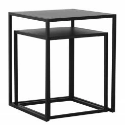 Norrwood Beistelltisch Cascavel II (2er-Set) - Stahl - Schwarz 6 Norrwood Beistelltisch Cascavel II (2er-Set) - Stahl - Schwarz -Wohnzimmermöbel boutique en ligne 1000263274 210430 14473000066 DETAILS P000000001000263274