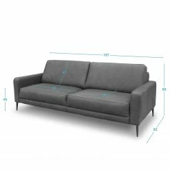 Loftscape Sofa Suzette II (3-Sitzer) - Echtleder - Echtleder Arelia: Fango -Wohnzimmermöbel boutique en ligne 1000263489 210601 15012501301 SKETCH DETAILS P000000001000263489 sketch