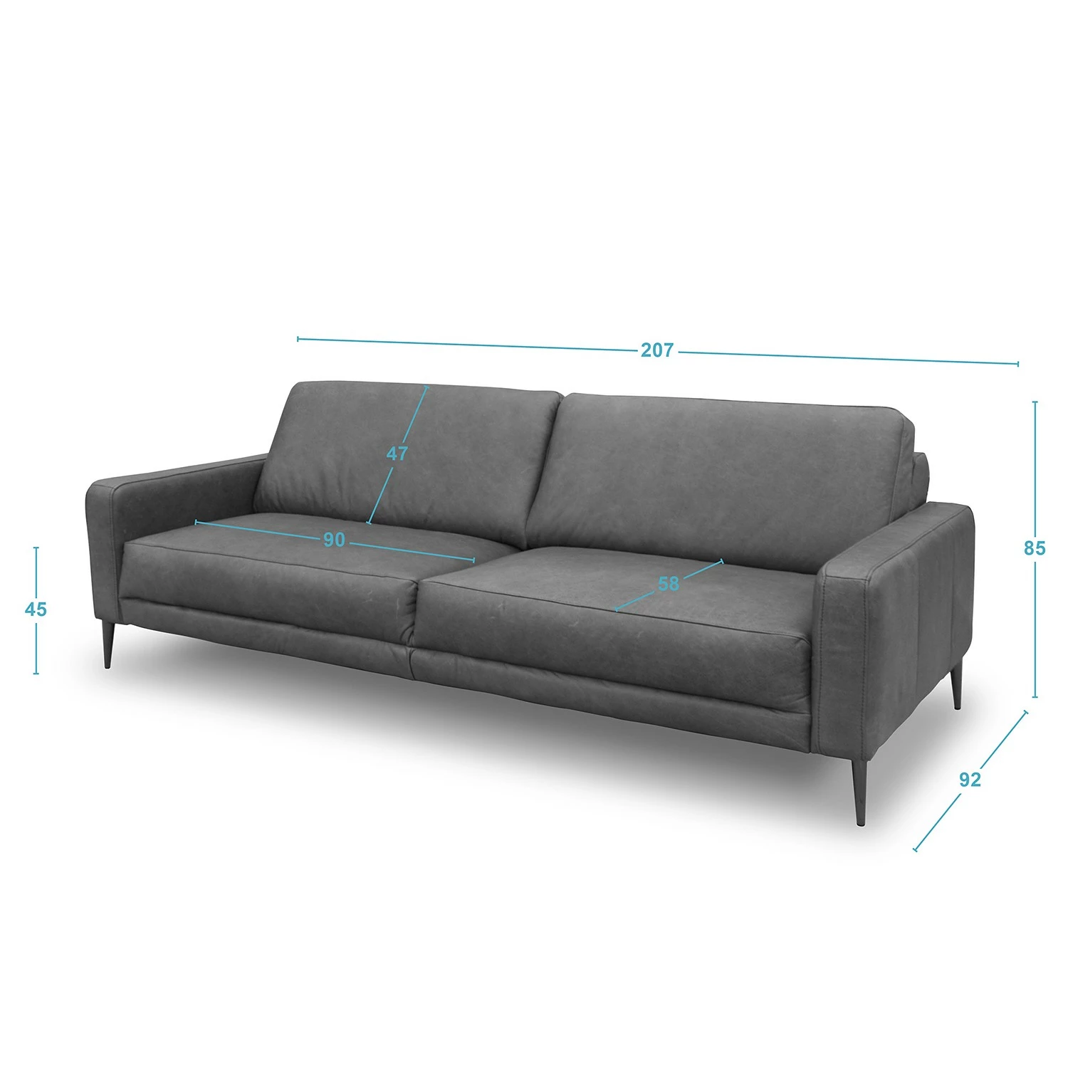 Loftscape Sofa Suzette (3,5-Sitzer) - Echtleder Arelia: Fango 7 Loftscape Sofa Suzette (3,5-Sitzer) - Echtleder Arelia: Fango – Bild 7