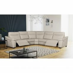 Red Living Ecksofa Sappee - Echtleder Domna: Grau - Elektrisch verstellbar: 2 Motoren mit Kabel -Wohnzimmermöbel boutique en ligne 1000263536 210601 15003300322 MOOD DETAILS P000000001000263536 mood