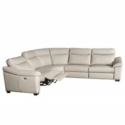 Red Living Ecksofa Sappee - Echtleder Domna: Grau - Elektrisch verstellbar: 2 Motoren mit Kabel -Wohnzimmermöbel boutique en ligne 1000263536 210601 15003300327 DETAILS P000000001000263536