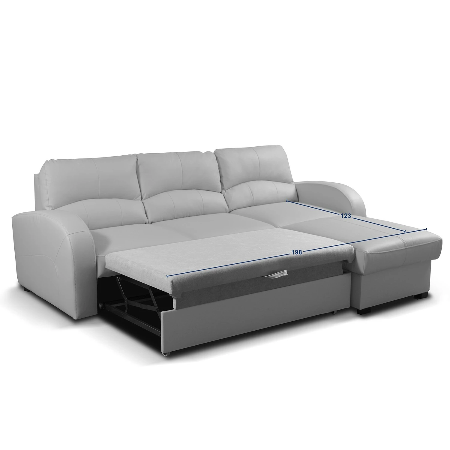 Loftscape Ecksofa Nilsia - Echtleder Mabel: Warmes Beige - Longchair davorstehend rechts - Mit Schlaffunktion 10 Loftscape Ecksofa Nilsia - Echtleder Mabel: Warmes Beige - Longchair davorstehend rechts - Mit Schlaffunktion – Bild 10