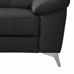 Modoform Ecksofa Nastola I - Echtleder Mabel: Schwarz - Ottomane davorstehend links -Wohnzimmermöbel boutique en ligne 1000263592 210601 15004200506 DETAILS P000000001000263592