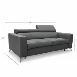 Loftscape Schlafsofa Adamo - Echtleder Mabel: Schwarz - Mit Schlaffunktion 19 Loftscape Schlafsofa Adamo - Echtleder Mabel: Schwarz - Mit Schlaffunktion -Wohnzimmermöbel boutique en ligne 1000263606 210601 15005100688 SKETCH DETAILS P000000001000263606 sketch