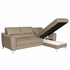 Loftscape Ecksofa Vercheny II - Echtleder Mabel: Sahara dunkel - Longchair beidseitig montierbar - Mit Schlaffunktion -Wohnzimmermöbel boutique en ligne 1000263610 210601 15011601169 DETAILS P000000001000263610