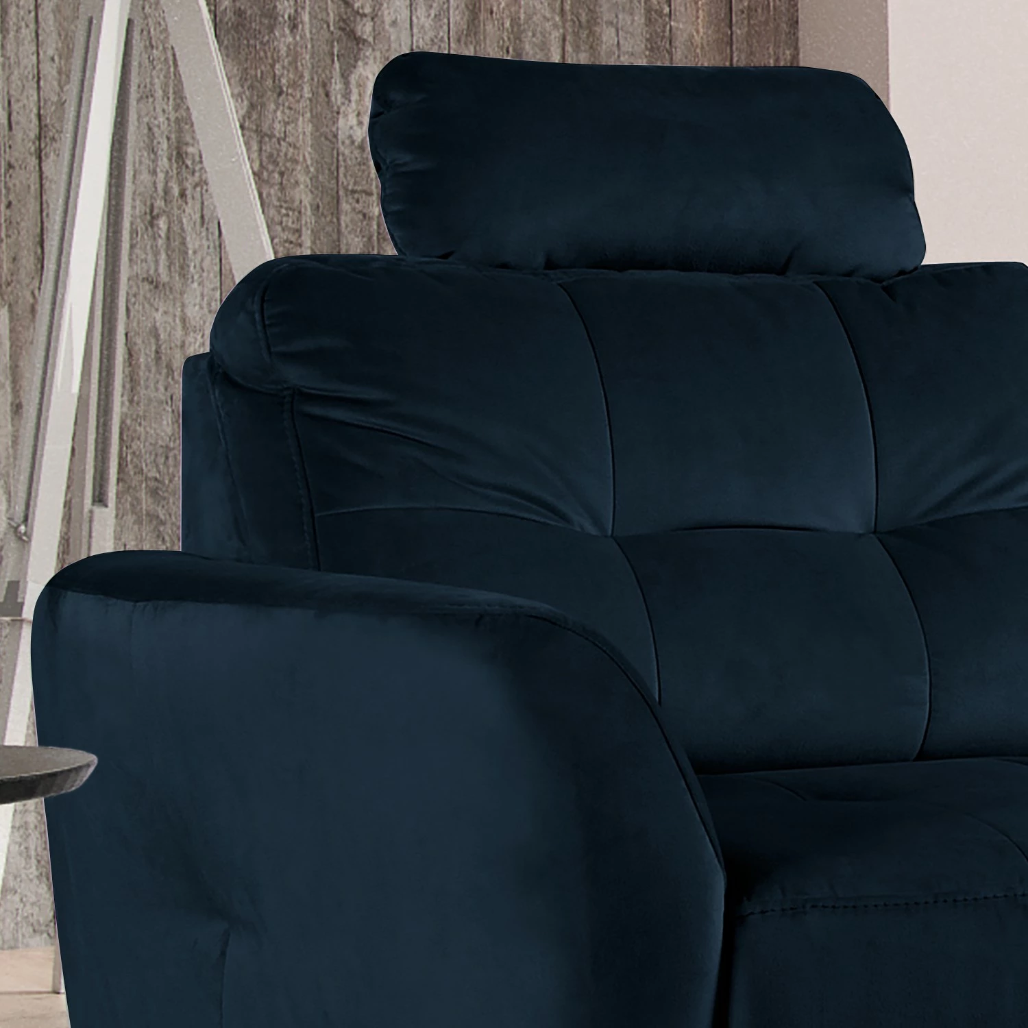 Loftscape Ecksofa Heimari I - Samt Safa: Dunkelblau - Longchair davorstehend rechts - Mit Schlaffunktion 7 Loftscape Ecksofa Heimari I - Samt Safa: Dunkelblau - Longchair davorstehend rechts - Mit Schlaffunktion – Bild 7