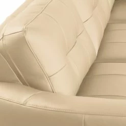 Loftscape Ecksofa Heimari II - Echtleder Mabel: Warmes Beige - Ottomane davorstehend rechts - Mit Schlaffunktion -Wohnzimmermöbel boutique en ligne 1000263646 210611 13301500126 DETAILS P000000001000263646