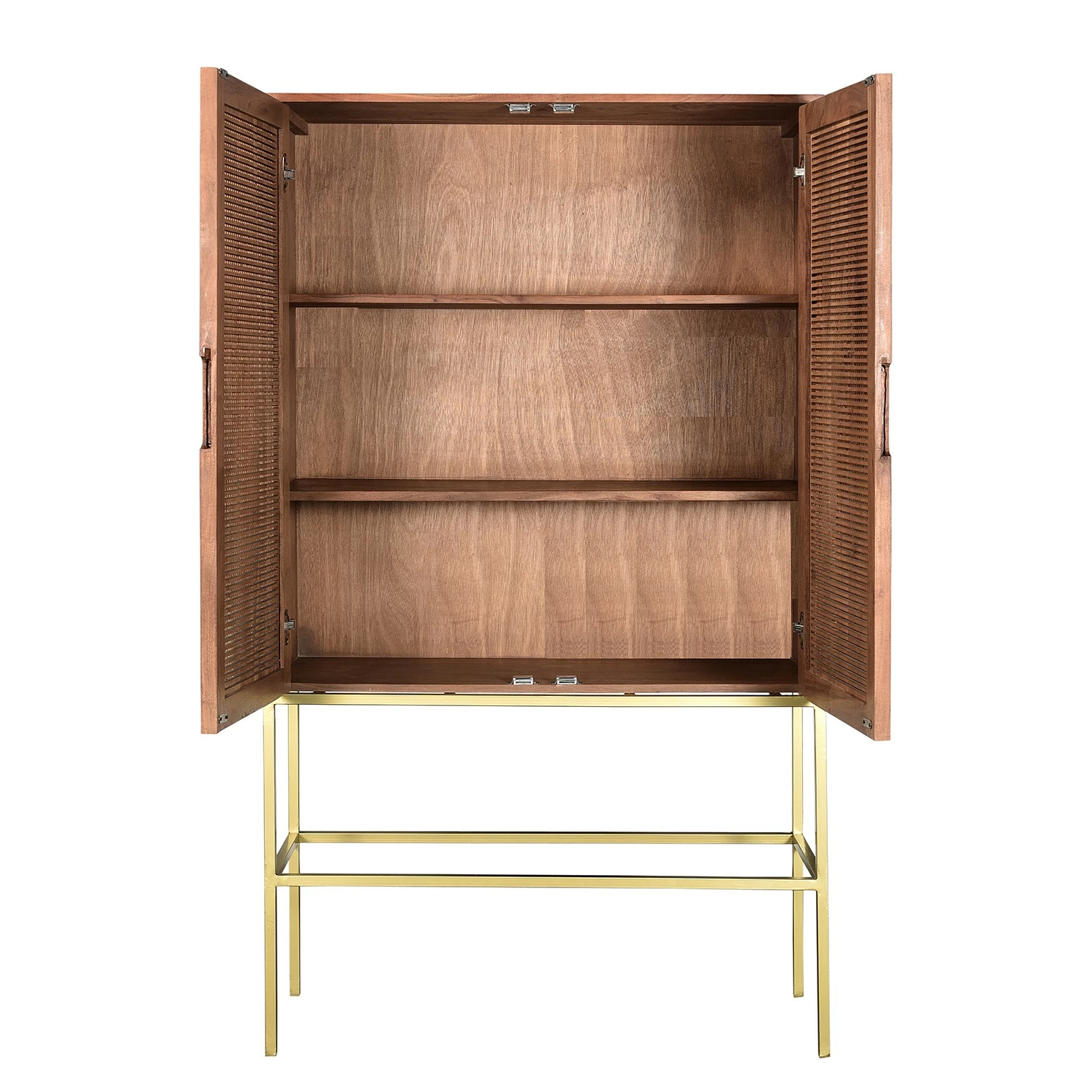 Jack & Alice Highboard Puyo - Akazie massiv / Metall - Akazie / Gold 3 Jack & Alice Highboard Puyo - Akazie massiv / Metall - Akazie / Gold – Bild 3