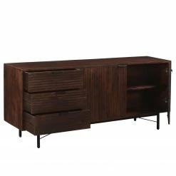 Ars manufacti Sideboard Angun - Akazie massiv / Metall - Akazie Dunkel / Schwarz -Wohnzimmermöbel boutique en ligne 1000264973 220105 155802000036 DETAILS P000000001000264973