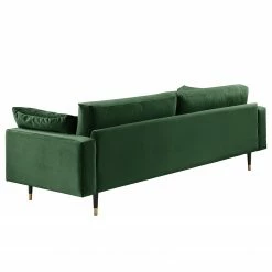 Maison Belfort Sofa Venette (3-Sitzer) - Microfaser - Microfaser Bruna: Dunkelgrün -Wohnzimmermöbel boutique en ligne 1000264990 210827 06174700154 DETAILS P000000001000264990