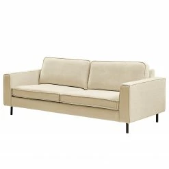 Mørteens Sofa Monblanc (3-Sitzer) - Webstoff - Webstoff Velia: Creme
