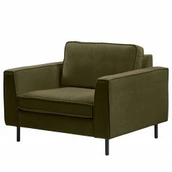 Mørteens Sessel Monblanc - Webstoff - Webstoff Velia: Dunkelgrün