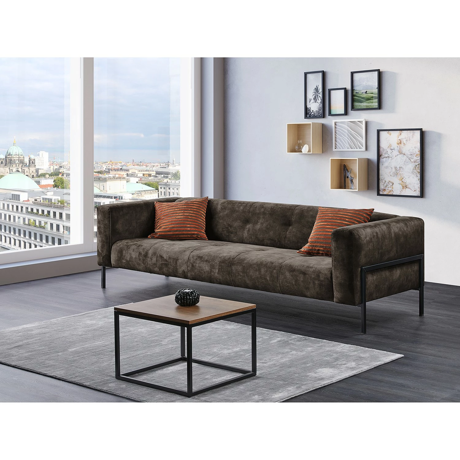 Mørteens Bigsofa Vernioz - Webstoff - Webstoff Adela: Graubraun 2 Mørteens Bigsofa Vernioz - Webstoff - Webstoff Adela: Graubraun – Bild 2