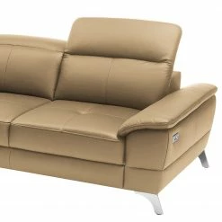 Loftscape Ecksofa Bussy - Echtleder - Echtleder Poas: Cappuccino - Ottomane davorstehend links - Mit Schlaffunktion -Wohnzimmermöbel boutique en ligne 1000266791 211018 111408000138 DETAILS P000000001000266791