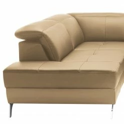 Loftscape Ecksofa Bussy - Echtleder - Echtleder Poas: Cappuccino - Ottomane davorstehend links - Mit Schlaffunktion -Wohnzimmermöbel boutique en ligne 1000266791 211018 111408000160 DETAILS P000000001000266791