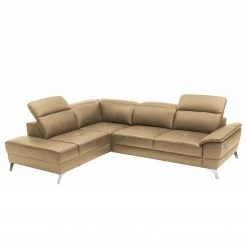 Loftscape Ecksofa Bussy - Echtleder - Echtleder Poas: Cappuccino - Ottomane davorstehend links - Mit Schlaffunktion -Wohnzimmermöbel boutique en ligne 1000266791 211018 11140800061 DETAILS P000000001000266791
