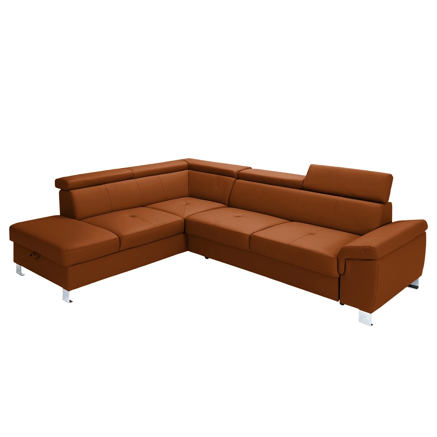 Loftscape Ecksofa Busene - Echtleder - Echtleder Moja: Rehbraun - Ottomane davorstehend links - Mit Schlaffunktion 1 Loftscape Ecksofa Busene - Echtleder - Echtleder Moja: Rehbraun - Ottomane davorstehend links - Mit Schlaffunktion