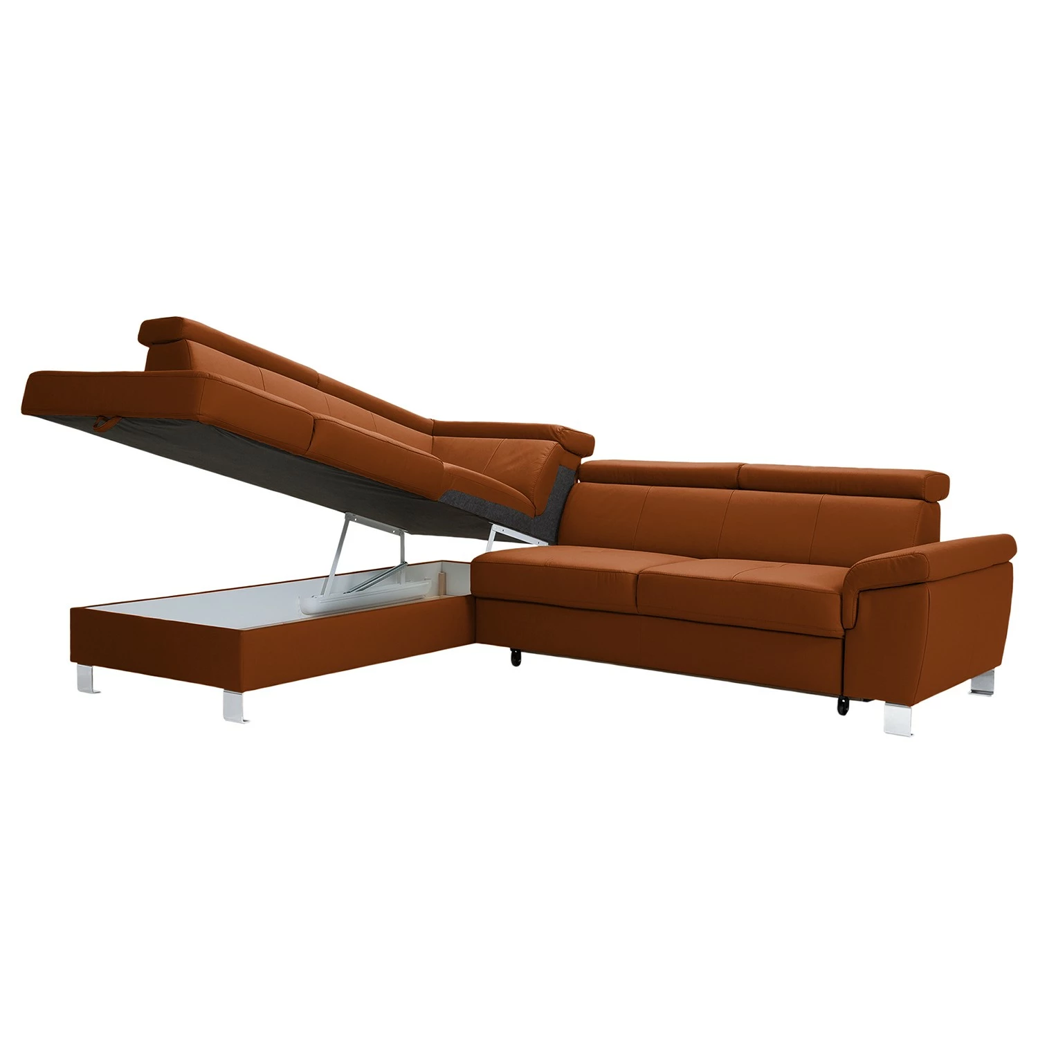 Loftscape Ecksofa Busene - Echtleder - Echtleder Moja: Rehbraun - Ottomane davorstehend links - Mit Schlaffunktion 3 Loftscape Ecksofa Busene - Echtleder - Echtleder Moja: Rehbraun - Ottomane davorstehend links - Mit Schlaffunktion – Bild 3