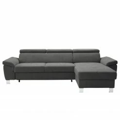 Loftscape Ecksofa Busene I - Microfaser - Microfaser Enza: Dunkelgrau - Longchair davorstehend rechts - Mit Schlaffunktion -Wohnzimmermöbel boutique en ligne 1000266871 210527 11200801245 DETAILS P000000001000266871