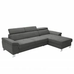 Loftscape Ecksofa Busene I - Microfaser - Microfaser Enza: Dunkelgrau - Longchair davorstehend rechts - Mit Schlaffunktion -Wohnzimmermöbel boutique en ligne 1000266871 210527 11200801249 DETAILS P000000001000266871