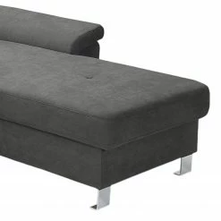 Loftscape Ecksofa Busene I - Microfaser - Microfaser Enza: Dunkelgrau - Longchair davorstehend rechts - Mit Schlaffunktion -Wohnzimmermöbel boutique en ligne 1000266871 210527 11200901252 DETAILS P000000001000266871