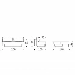 Innovation Möbel Schlafsofa Merga - Webstoff - Anthrazit -Wohnzimmermöbel boutique en ligne 1000267135 210715 14053100221 SKETCH DETAILS P000000001000267135 sketch