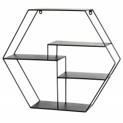 Loftscape Wandregal Keila - Metall - Schwarz