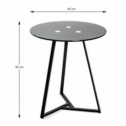 Loftscape Beistelltisch Calow - Glas / Metall - Schwarz -Wohnzimmermöbel boutique en ligne 1000267392 210518 16033100019 SKETCH DETAILS P000000001000267392 sketch