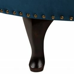 Ridgevalley Polsterhocker Dale - Samt Ravi: Marineblau -Wohnzimmermöbel boutique en ligne 1000268696 211015 085240000146 DETAILS P000000001000268696