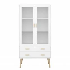 Steens Vitrinenschrank Pavona - Weiß / Eiche -Wohnzimmermöbel boutique en ligne 1000270020 210527 14182000008 DETAILS P000000001000270020