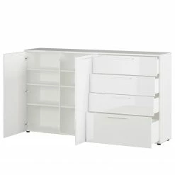 Germania Sideboard Sunnyvale - Hochglanz Weiß / Matt Weiß - Breite: 186 cm 9 Germania Sideboard Sunnyvale - Hochglanz Weiß / Matt Weiß - Breite: 186 cm -Wohnzimmermöbel boutique en ligne 1000270198 210526 06260600008 DETAILS P000000001000270198