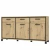 Red Living Sideboard Egan II - Eiche Artisan Dekor / Eiche Schwarz Dekor
