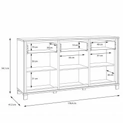 Red Living Sideboard Egan II - Eiche Artisan Dekor / Eiche Schwarz Dekor -Wohnzimmermöbel boutique en ligne 1000270221 210609 06154100077 SKETCH DETAILS P000000001000270221 sketch