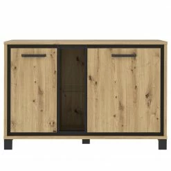 Red Living Kommode Egan IV - Eiche Artisan Dekor / Eiche Schwarz Dekor -Wohnzimmermöbel boutique en ligne 1000270224 210609 06154200090 DETAILS P000000001000270224