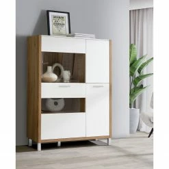 Norrwood Highboard Boyd III - Weiß / Eiche Dekor -Wohnzimmermöbel boutique en ligne 1000270229 210609 06155500125 MOOD DETAILS P000000001000270229 mood