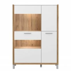 Norrwood Highboard Boyd III - Weiß / Eiche Dekor -Wohnzimmermöbel boutique en ligne 1000270229 210609 06155500128 DETAILS P000000001000270229
