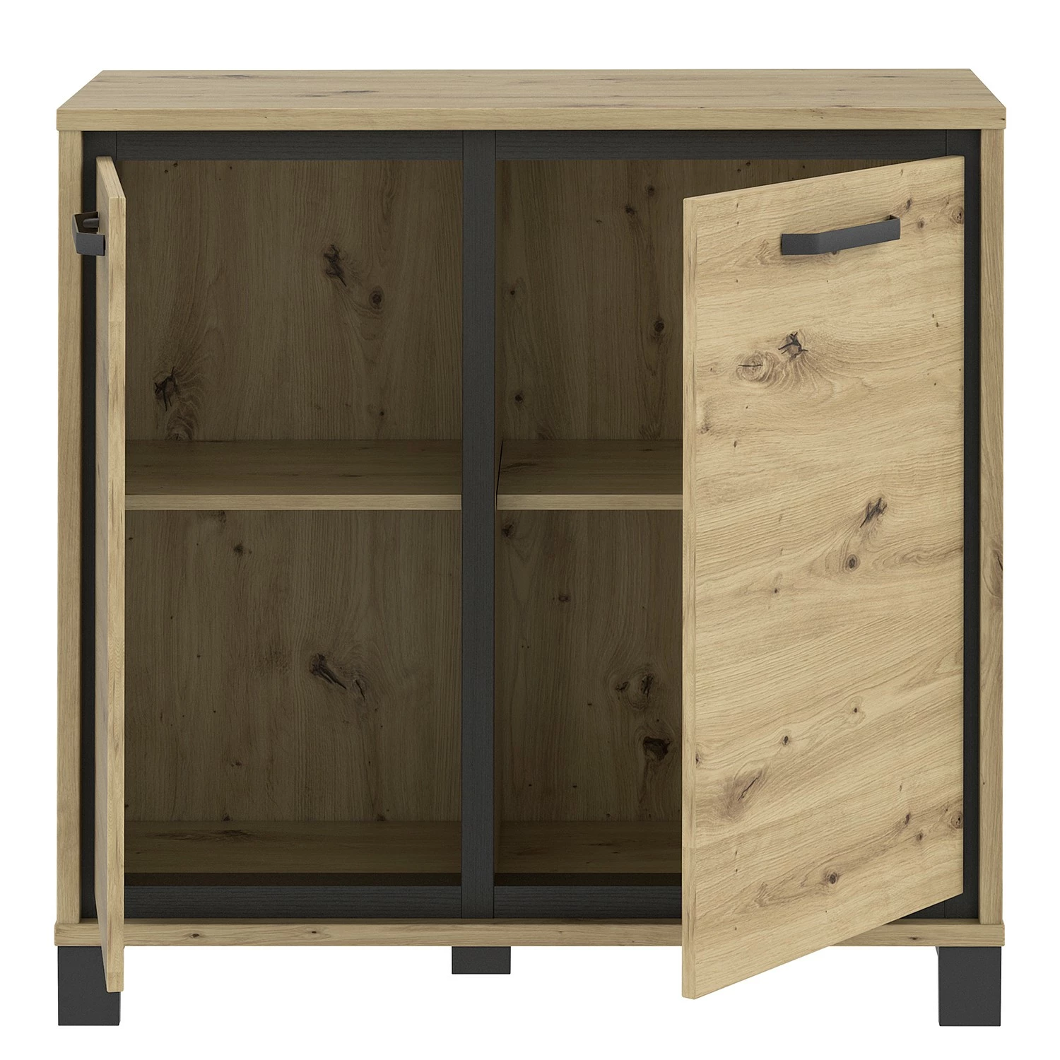 Red Living Kommode Egan I - Eiche Artisan Dekor / Eiche Schwarz Dekor 3 Red Living Kommode Egan I - Eiche Artisan Dekor / Eiche Schwarz Dekor – Bild 3